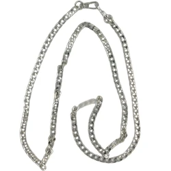 Catena pochette tracolla per borse a maglia schiacciata grumette liscia 2