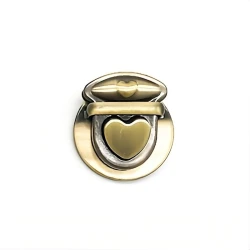 Folder clasp with heart-shaped button for handmade bags 2