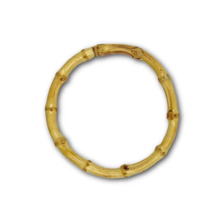Round bag handles made of fine natural bamboo small 12 cm