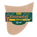 Suede reinforcements in soft microfibre for the crotch of the trousers