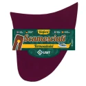 Suede reinforcements in soft microfibre for the crotch of the trousers