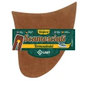 Suede reinforcements in soft microfibre for the crotch of the trousers
