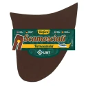 Suede reinforcements in soft microfibre for the crotch of the trousers