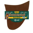 Suede reinforcements in soft microfibre for the crotch of the trousers