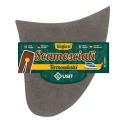 Suede reinforcements in soft microfibre for the crotch of the trousers