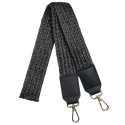 90 cm long black raffia shoulder strap for bags - MA190Mas