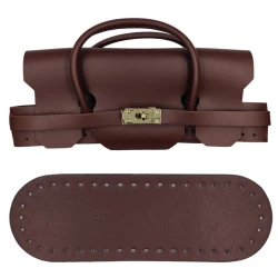 Kit for BIRKIN bag complete with handle, gold clasp and black bottom 2
