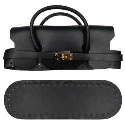 Kit per Borsa BIRKIN completo di manico, chiusura in oro e fondo nero