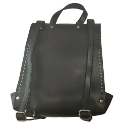 Kit for black backpack with base, back, flap with satchel closure and shoulder straps, all integrated 2