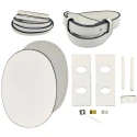 Kit per Borsa a secchiello Voulant a base ovale bianco
