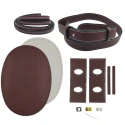Voulant bucket bag kit with oval base brown