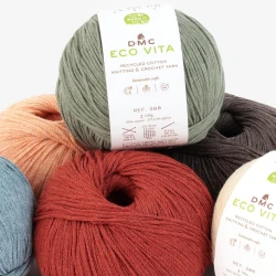 DMC EcoVita recycled cotton yarn, 100g ball for crochet