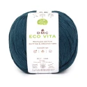 DMC EcoVita recycled cotton yarn, 100g ball for crochet, colour 8 Teal
