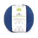 DMC EcoVita recycled cotton yarn, 100g ball for crochet, colour 107 blue