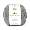 DMC EcoVita filato in cotone riciclato gomitolo da 100gr. per uncinetto colore 112 grigio melange