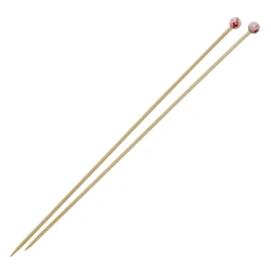 4.00 mm bamboo knitting needles with hand-painted coloured knobs - DMC U1754/4