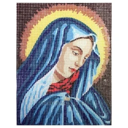 Madonna Half-Stitch Kit, Sweet Face of Mary - complete set with needle and threads by Collection D'Art 3078K