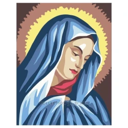 Kit Mezzopunto Madonna dolce volto di Maria - set completo di ago e fili by Collection D'Art 3078K 2