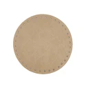Round bottoms for faux leather bag Ø 16cm light beige colour