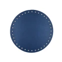 Fondi rotondi per borsa in eco pelle Ø 16cm colore blu