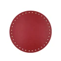 Fondi rotondi per borsa in eco pelle Ø 16cm colore rosso