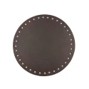Round bottoms for faux leather bag Ø 16cm brown colour