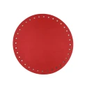 Round bottoms for faux leather bag Ø 16cm red colour