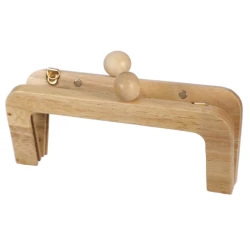 Natural wooden click clasp with balls for making bags and clutches