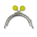 Click clac ball clasp with large yellow coloured beads