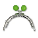 Click clac ball clasp with large green coloured beads