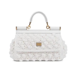 Kit for SICILY bag complete with white handle and shoulder strap with gold metal details 2