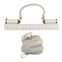 Kit per Borsa SICILY completo di manico e tracolla bianco con dettagli metallici in oro