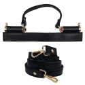 Kit per Borsa SICILY completo di manico e tracolla nera con dettagli metallici in oro