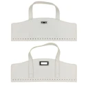 Kit per Borsa Classica completo di patella con manico bianco e chiusura a girello argento