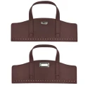 Kit for Classic Bag complete with flap with brown handle and silver swivel clasp