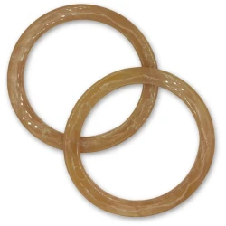 Manici per borse rotondi in resina effetto marmorizzato panna 15cm 2