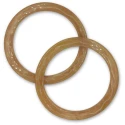 Manici per borse rotondi in resina effetto marmorizzato beige 15cm