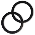 Black marbled resin round bag handles 15cm
