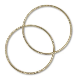 Round gold metal bag handles 13 cm - 2 pieces