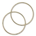 Manici per borse rotondi in metallo oro 13 cm - 2 pezzi