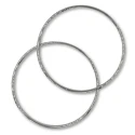 Manici per borse rotondi in metallo argento 13 cm - 2 pezzi