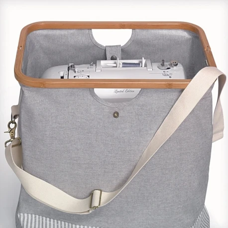 Borsa porta lavoro cucito, maglia e macchina da cucito in tela e bambù ideale per viaggiare - 612557 Prym