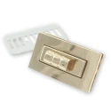 Medium rectangular gold metal swivel clasp