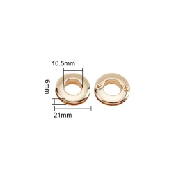 Occhielli tondi in metallo piccoli per borse 10,5mm - 2 pezzi - MA237 Mas 2