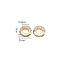 Small round metal eyelets for bags 10.5mm - 2 pieces - MA237 Mas