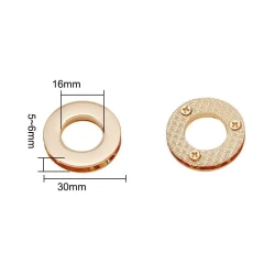 Occhielli tondi in metallo grandi per borse 16mm - 2 pezzi - MA239 Mas 2