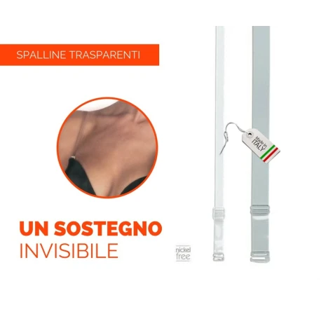 Spalline trasparenti di poliuretano 10mm con ganci in metallo - S022 Mas