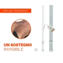 Spalline trasparenti di poliuretano 10mm con ganci in metallo - S022 Mas