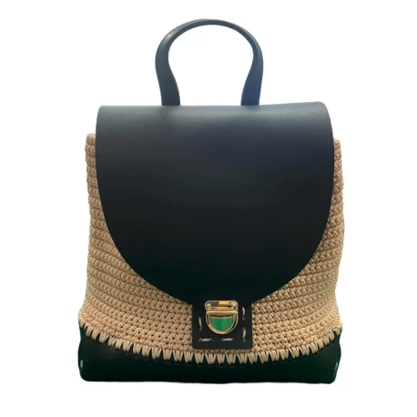 Kit per Zaino nero con base, dorsale, patella con chiusura a cartella e spallacci, tutto integrato