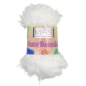 Gomitolo filato effetto pelliccia ecologica per borse e accessori Yeti Chic Fur colore bianco - PL5000 Mas